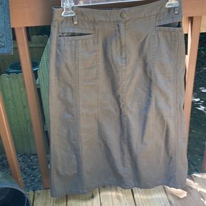 Woolrich brown a-line midi skirt